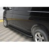 Боковые пороги Allmond Black (2 шт, алюм) Короткая база для Volkswagen T5 Transporter 2003-2010 - 53114-11