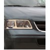 Накладки на передні фари (2 шт, нерж) Carmos - турецька сталь для Volkswagen T5 Transporter 2003-2010 - 49134-11