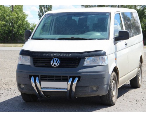 Кенгурятник ST006-03 ніздрі (нерж) для Volkswagen T5 Transporter 2003-2010 - 74775-11