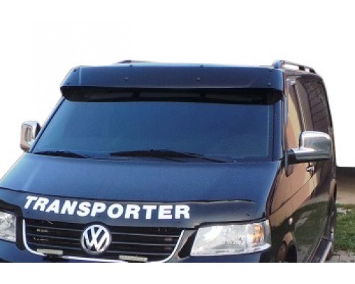 Козырек на лобовое стекло (черный глянец, 5мм) для Volkswagen T5 Transporter 2003-2010 - 49767-11