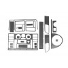 Volkswagen T5 Transporter 2003-2010 Накладки на торпеду (Турция) Титан - 52519-11
