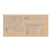Volkswagen T5 Transporter 2003-2010 Накладки на торпеду (Турция) Титан - 52519-11