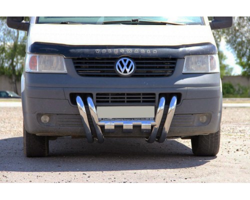Кенгурятник ST006-15 ніздрі (нерж) для Volkswagen T5 Transporter 2003-2010