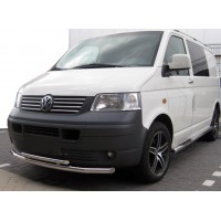 Нижня подвійна губа ST014 (нерж) 70 на 48мм для Volkswagen T5 Transporter 2003-2010