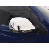 Накладки на зеркала (2 шт, ABS) Carmos - Хромированный пластик для Volkswagen T6 2015+, 2019+