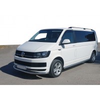 Нижня одинарна губа ST008 (нерж) 42 мм для Volkswagen T6 2015+, 2019+