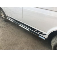 Бічні труби (2 шт, нерж) 70мм, Коротка база для Volkswagen T6 2015+, 2019+