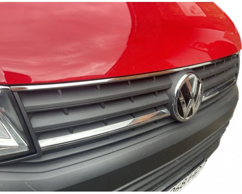 Накладка на верх решетки 2015-2019 (1 шт, нерж) для Volkswagen T6 2015+, 2019+ - 62223-11