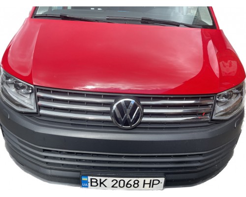 Накладки на решетку Хром 2015-2019 (4 шт, нерж) Carmos - Турецкая сталь для Volkswagen T6 2015+, 2019+ - 53067-11