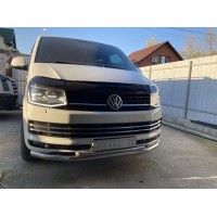 Передняя двойная защита ST011 (нерж.) для Volkswagen T6 2015↗, 2019↗ гг.