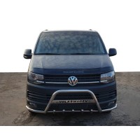 Кенгурятник з вусами WT004-ST (нерж) для Volkswagen T6 2015+, 2019+