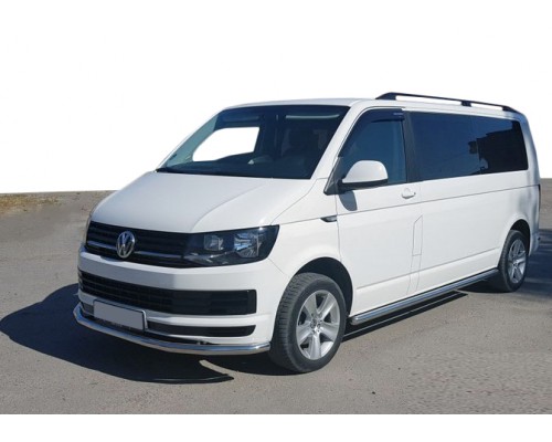 Нижня одинарна губа ST008 (нерж) 60 мм для Volkswagen T6 2015+, 2019+