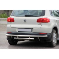 Задній захист AK002-2 (нерж) для Volkswagen Tiguan 2007-2016