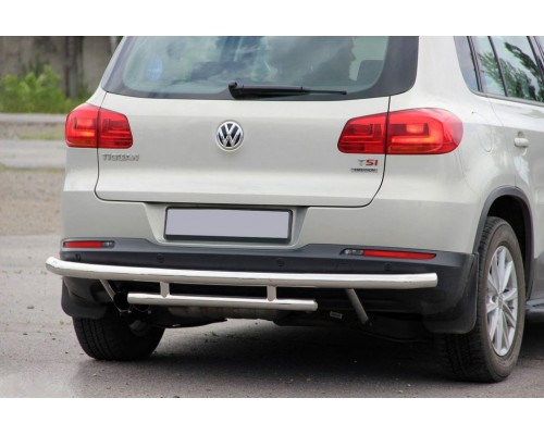 Задній захист AK002-2 (нерж) для Volkswagen Tiguan 2007-2016
