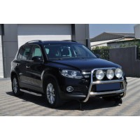 Кенгурятник WT018 (нерж) для Volkswagen Tiguan 2007-2016
