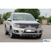 Кенгурятник WT003 (нерж) 60 мм, з написом для Volkswagen Tiguan 2007-2016
