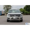 Кенгурятник WT003 (нерж) 60 мм, з написом для Volkswagen Tiguan 2007-2016