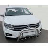 Кенгурятник WT003 (нерж) 60 мм, з написом для Volkswagen Tiguan 2007-2016