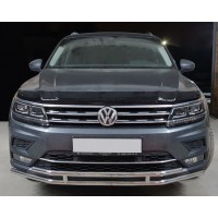 Передній захист ST016 (нерж) для Volkswagen Tiguan 2016+