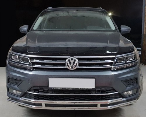 Передній захист ST016 (нерж) для Volkswagen Tiguan 2016+