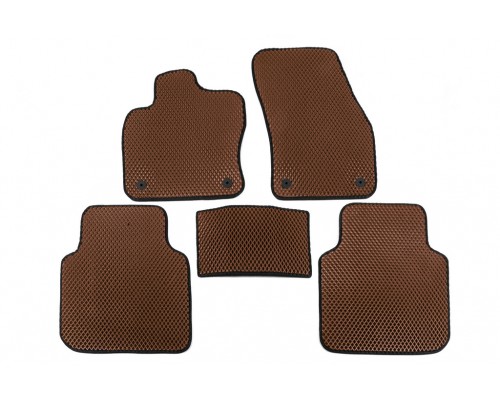 Коврики EVA (Ollspase, 2 ряда, Коричневый) для Volkswagen Tiguan 2016-2023 гг