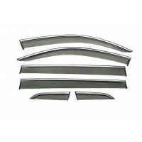 Ветровики с хромом Niken Luxury (Long, 6 шт) для Volkswagen Tiguan 2016-2023 гг