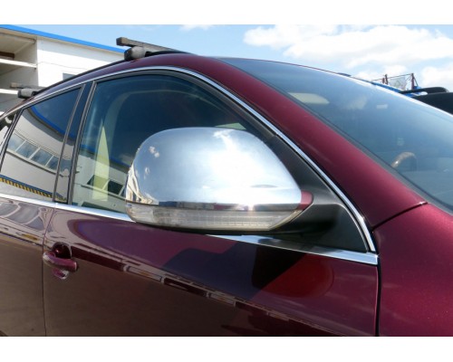 Накладки на дзеркала 2007-2010 ( 2 шт, нерж) Хромований пластик для Volkswagen Touareg 2002-2010 - 74435-11