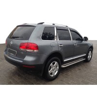 Рейлінги Хром (турецький дизайн) Металева ніжка для Volkswagen Touareg 2002-2010