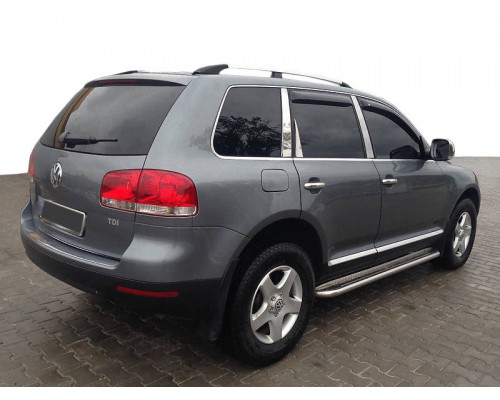 Рейлінги Хром (турецький дизайн) Металева ніжка для Volkswagen Touareg 2002-2010