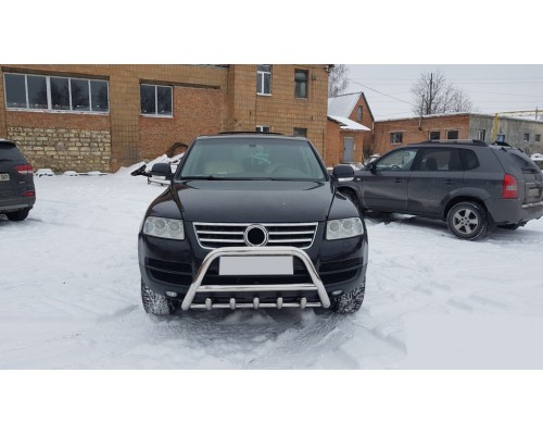 Кенгурятник WT003 Special (нерж) для Volkswagen Touareg 2002-2010