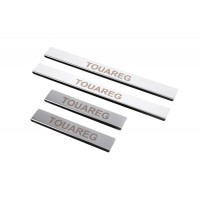 Накладки на дверні пороги Carmos V1 (4 шт, нерж.) для Volkswagen Touareg 2002-2010