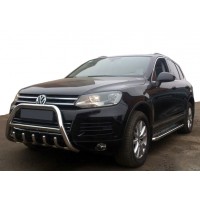 Кенгурятник WT003 (нерж) для Volkswagen Touareg 2010-2018