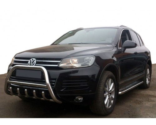 Кенгурятник WT003 (нерж) для Volkswagen Touareg 2010-2018
