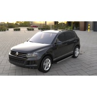Боковые пороги Duru (2 шт., алюминий) для Volkswagen Touareg 2010-2018