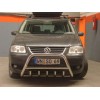 Кенгурятник WT003 (нерж) 51 мм, без напису для Volkswagen Touran 2003-2010