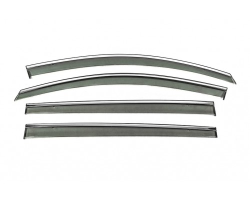 Ветровики с хромом Niken Luxury (4 шт) для Volkswagen Touran 2003-2010 гг