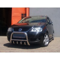 Кенгурятник QT006 (нерж) для Volkswagen Touran 2003-2010