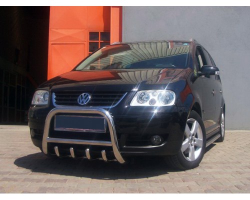 Кенгурятник QT006 (нерж) для Volkswagen Touran 2003-2010