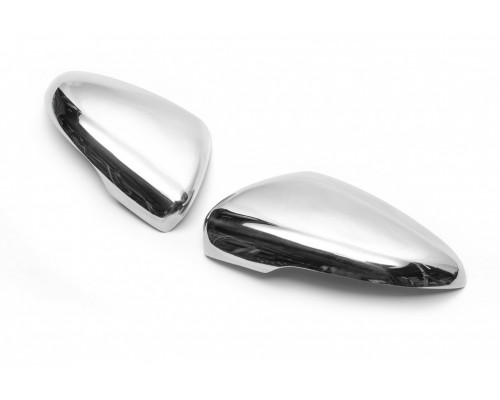 Накладки на дзеркала (2 шт, нерж) OmsaLine - Італійська нержавіюча сталь для Volkswagen Touran 2010-2015 - 65633-11
