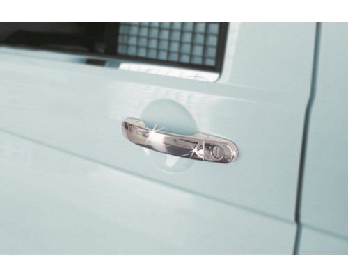 Накладки на ручки (4 шт, нерж) OmsaLine - Итальянская нержавейка для Volkswagen Touran 2010-2015 - 53324-11