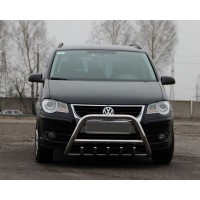 Кенгурятник WT003 (нерж) 51 мм, без напису для Volkswagen Touran 2010-2015