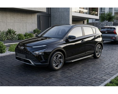 Боковые Подножки Bosphore Duru (2 шт., Алюминий) для Hyundai Bayon 2021- гг
