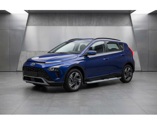Бокові пороги Mevsim Grey (2 шт., Алюміній) для Hyundai Bayon 2021- рр