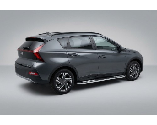 Боковые Подножки Tayga V2 (2 шт., Алюминий) для Hyundai Bayon 2021- гг