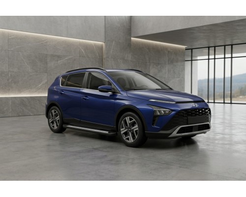 Боковые Подножки Vision New Black (2 шт., Алюминий) для Hyundai Bayon 2021- гг