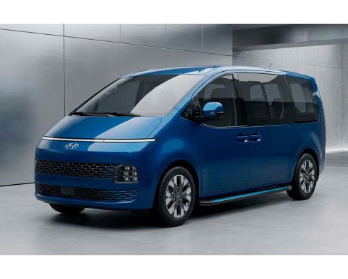Боковые Подножки Maya Blue (2 шт., Алюминий) для Hyundai Staria 2021- гг