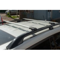 Багажник поперечины на стандартные рейлинги с замком WingBar V1 (2 шт) до 110 см, Черный для Hyundai Venue 2019- гг