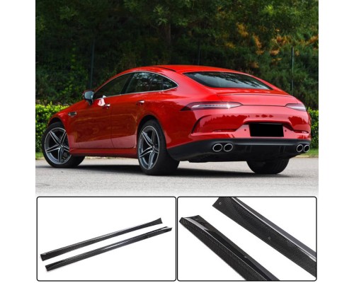 Боковые пороги (для GT50/GT63 2018-2022, Карбон) для Mercedes AMG GT 4 X290 2018- гг