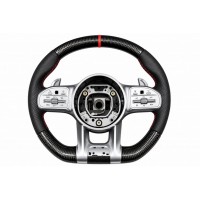 Руль AMG 2018-Style (Карбон -2026 Красный, 4pin) для Mercedes B-class W247 2019- гг