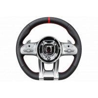 Руль AMG-Style (для AMG, Черный -2026 Красный) для Mercedes CL-class C216 2006-2014 гг